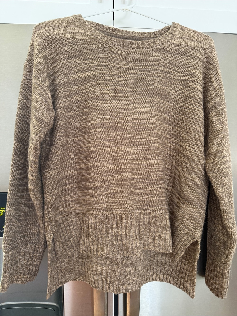 Full Tilt Men's Crewneck Sweater in Heathered Taupe
